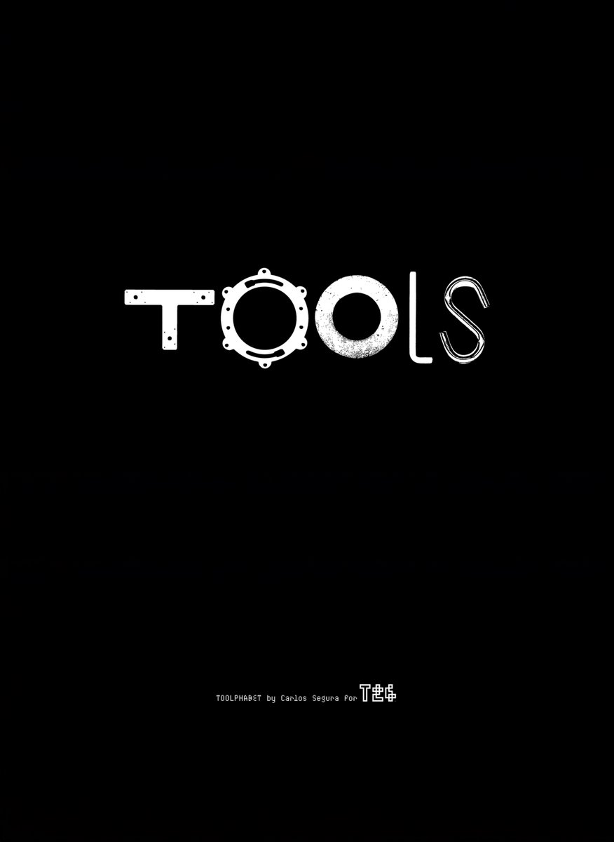 Almost done with a new little experiment - TOOLPHABET™ - a font made from all my tools.