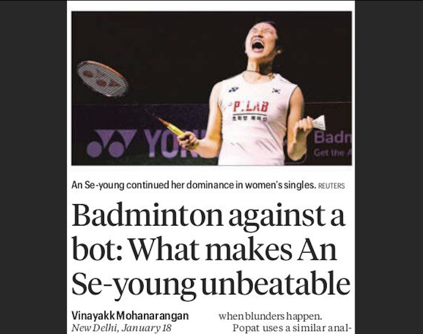 #IndiaOpen2026 

What makes 🇰🇷 An Se-young so dominant? 🏸🔥

Kirsty Gilmour: "She is just a machine. She’s a robot. I think she should be studied for generations to come."

Ratchanok Intanon: “Weakness? I don’t know what her weakness is right now.”

✍️ indianexpress.com/article/sports…
