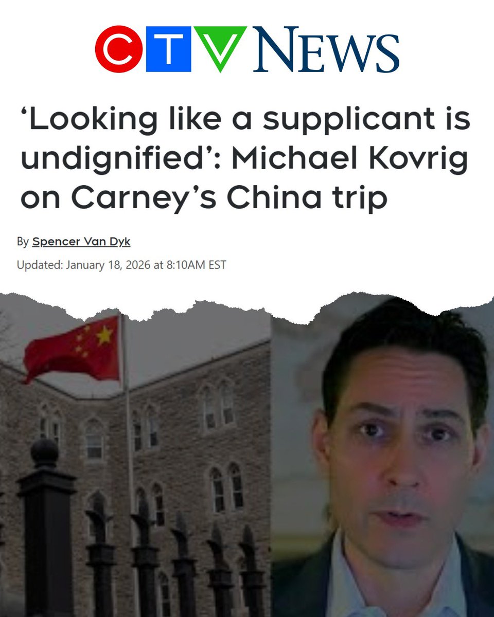 Former Canadian diplomat Michael Kovrig was detained by China for more than 1,000 days,

“(Kovrig) said Carney “standing and grinning” while shaking Xi’s hand made him uncomfortable, and that “intoning about a new world order,” surrounded by top Chinese officials, “really carries