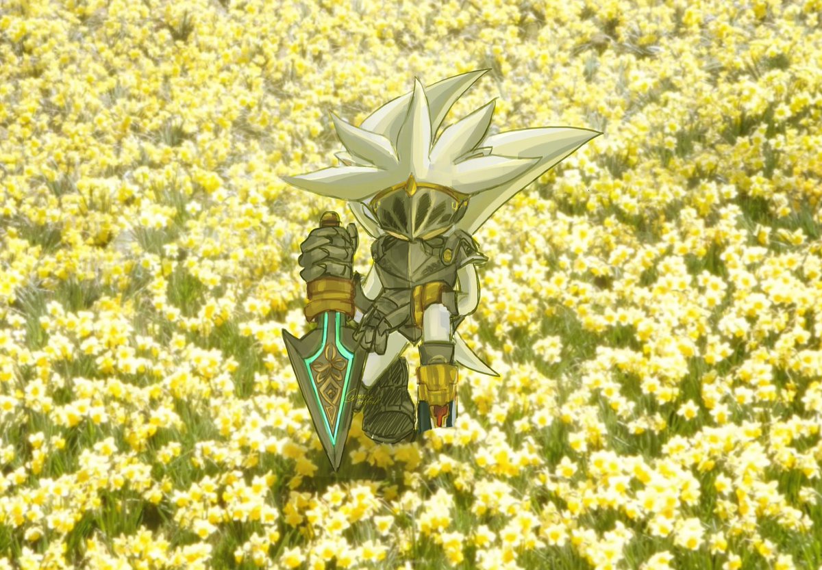 Mochatrufflenut's tweet image. he looks so ethereal.. 💛

|| calling all sonic artists to redraw this || 

#SilverTheHedgehog