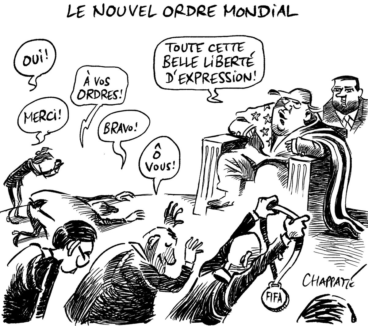 chappatte's tweet image. Dans le Canard enchaîné du 10 décembre dernier 👉chappatte.com