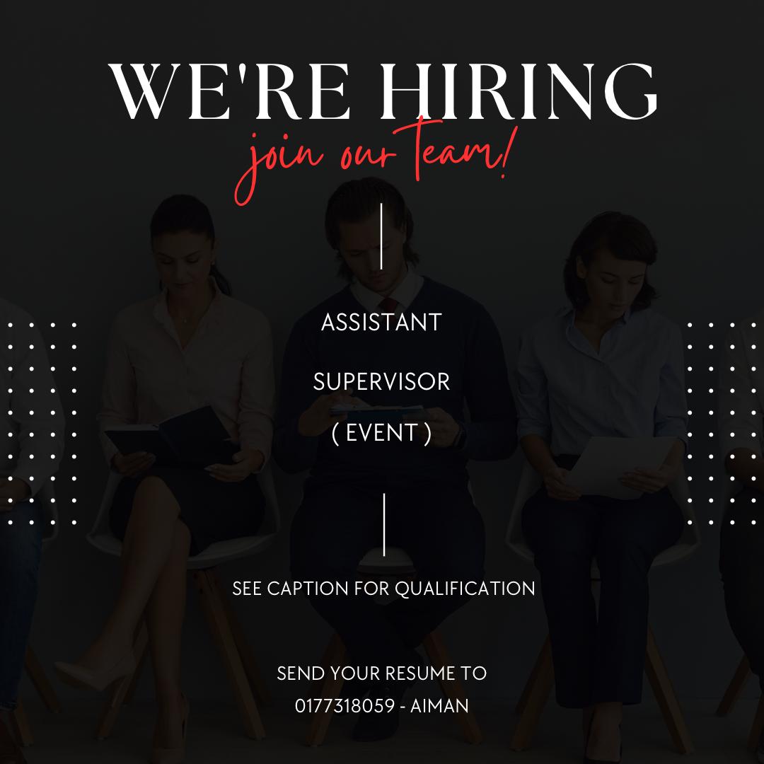 aimanjawe's tweet photo. 🔥 Nak kerja yang fun? Environment yang menarik? Gaji steady?Jemput datang Interview !🔥
Jom sertai team event kami:

📍 Lokasi: Bandar Puteri Puchong
💼 Jawatan: Assistant Supervisor (Event)
🕗 Masa: 8 pagi – 6 petang
💰 Gaji: RM1900 – RM2400

Tiada pengalaman? Jangan risau https://t.co/Hv2iOXjZeu