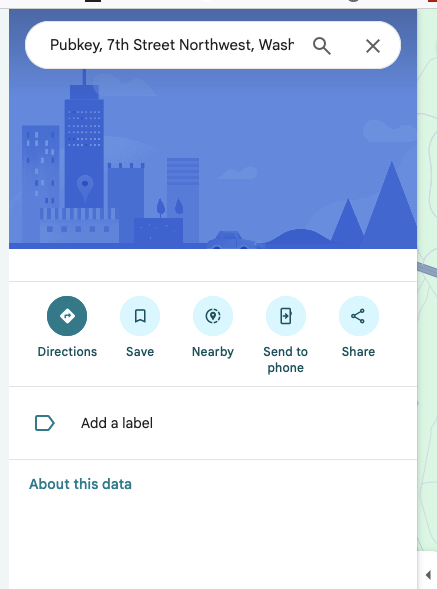 TFTC21's tweet photo. Google Maps deleted PubKey DC’s entire listing overnight. 

All reviews and photos gone. No warning, no explanation given. https://t.co/BlPi1YYEfG