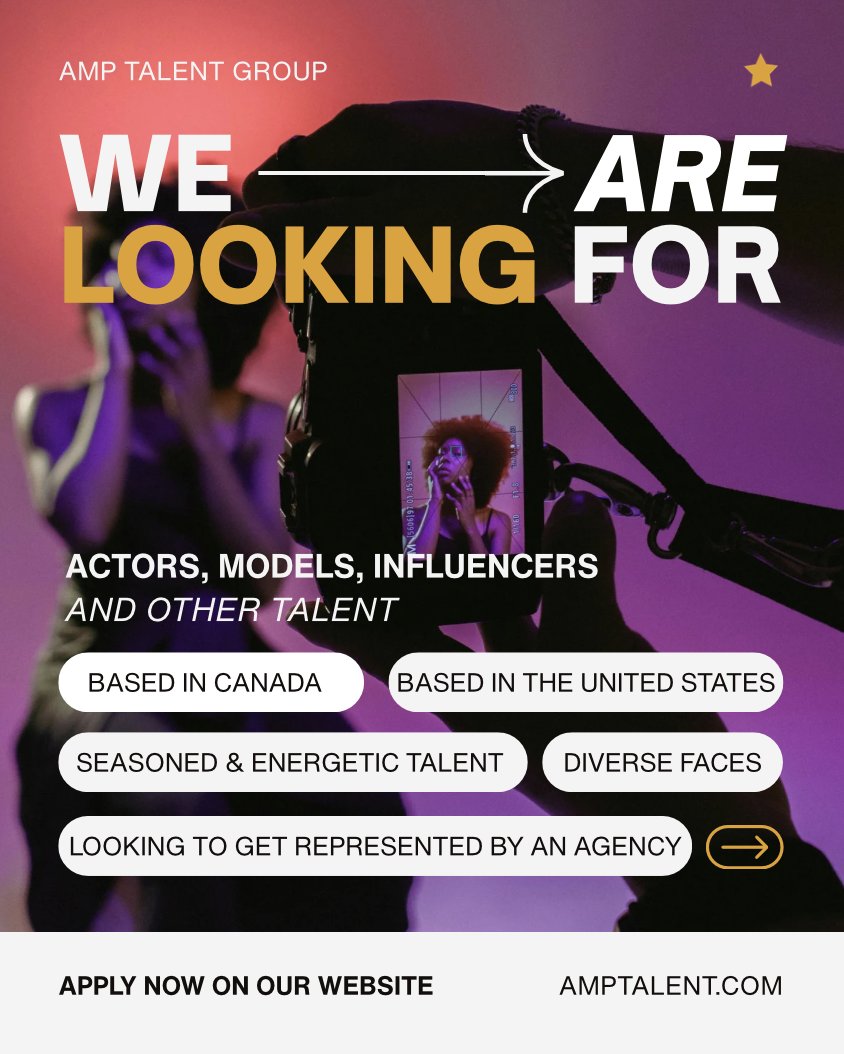 Are you looking for talent representation in 2026? Look no further! 🤩

Submit a talent application through our website. The link is located in our bio 🔗
.
.
.
.
.
#applynow #talentagency #newyork #toronto #talentagency #2026 #actorslife