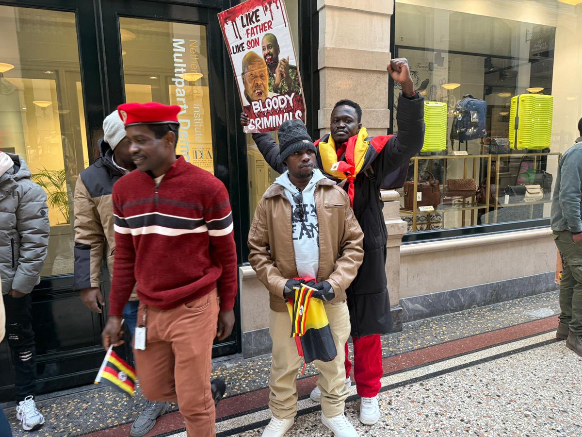 NUPnlBg's tweet photo. In continuation of our protests, today we took our message to The Hague, demonstrating outside the Netherlands Institute for Multiparty Democracy offices @WeAreNIMD to demand accountability for their role in the rigging of Uganda’s presidential elections. It is both disturbing and unacceptable that an institution mandated to promote democratic values, constitutionalism, and inclusive politics would be complicit—by action or silence—in processes that subvert the will of the Ugandan people.

We categorically condemn this hypocrisy. Democracy cannot be preached abroad and betrayed in practice at home. Ugandans deserve transparency, integrity, and genuine support for free and fair elections—not institutions that legitimize electoral theft under the guise of democracy assistance.

We will continue to speak, to protest, and to expose until accountability is upheld and the people’s voice is respected.

#AccountabilityNow
#NIMDMustExplain
#UgandaDecides
#StopElectionFraud
#DefendDemocracy
#PeoplePower