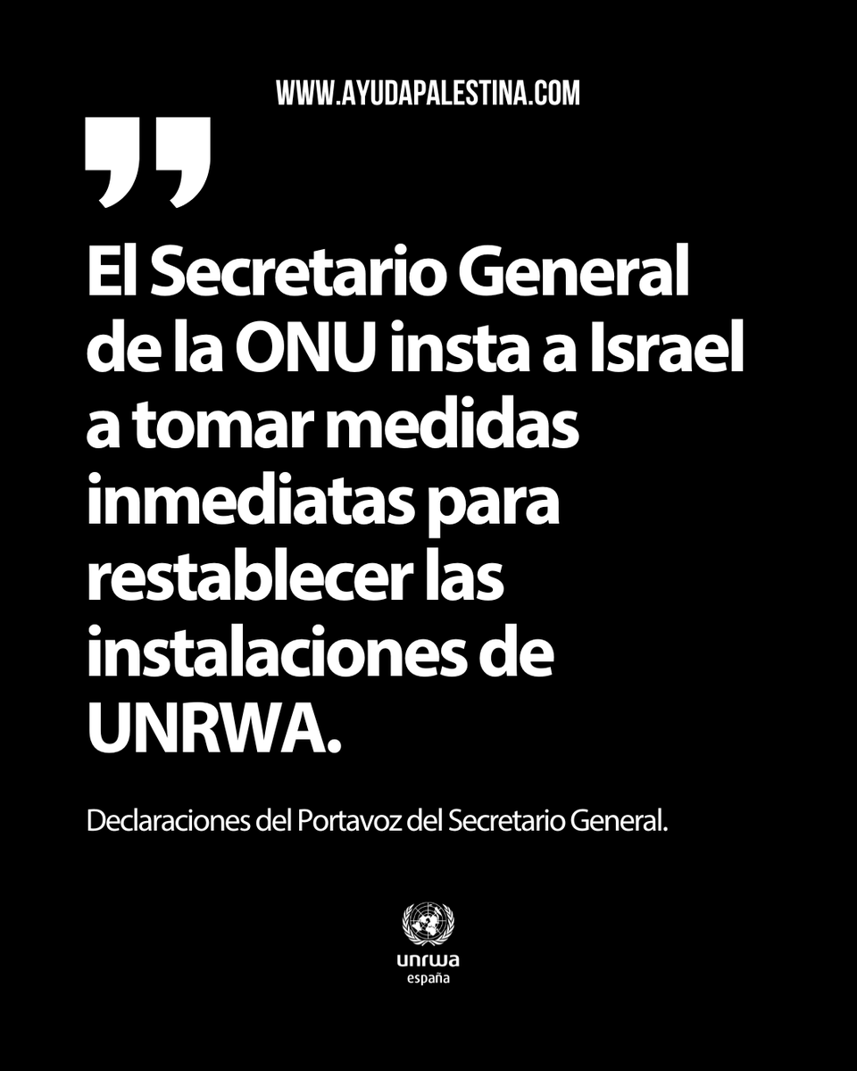 <a href="/antonioguterres/">António Guterres</a> Secretario General de la ONU, condena firmemente la entrada ilegal de Israel y el cierre del Centro de Salud de UNRWA en Jerusalén Este.