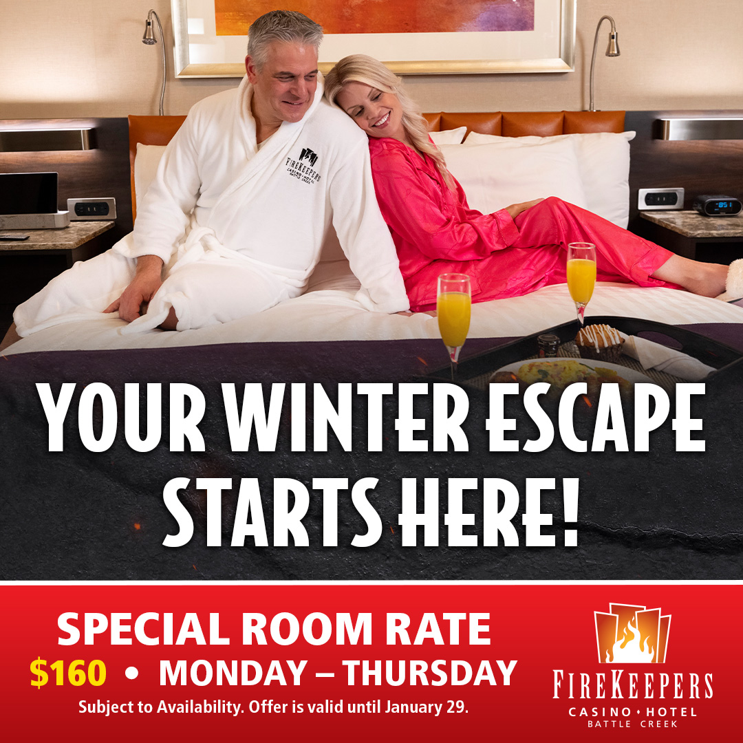FireKeepers's tweet image. January is the perfect time for a midweek escape. ❄️ Book your FireKeepers stay early—rooms are limited and going fast.