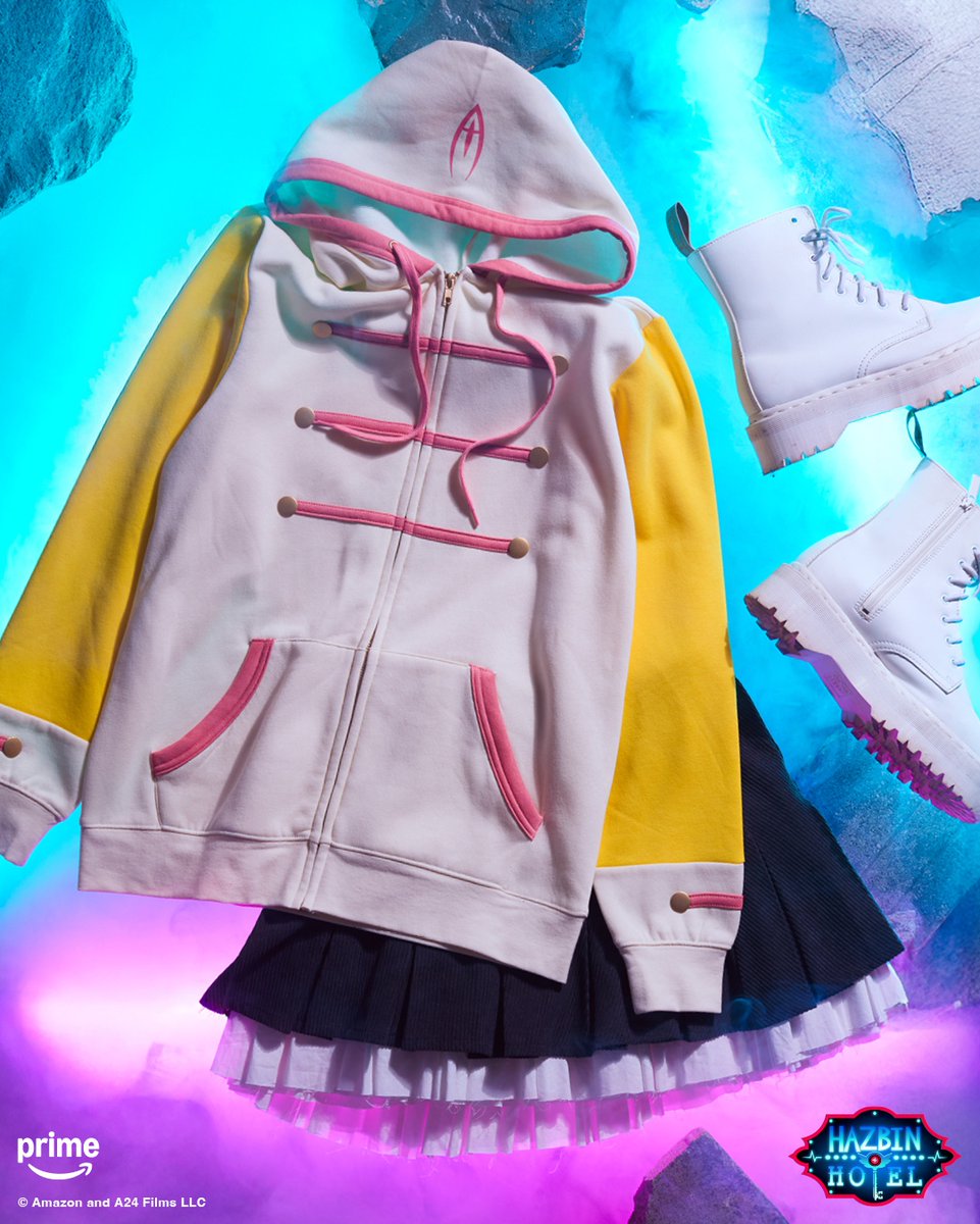 HotTopic's tweet image. Your style redemption arc starts now. New Hazbin Hotel pieces are here: cur.lt/3kbnoqg1o