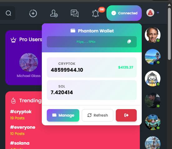 wiralmjng's tweet photo. Imagine TikTok, but crypto-native and creator-owned. That’s CrypTok. Earn, post, and engage in a fully on-chain ecosystem powered by Solana. No gatekeepers. Just pure Web3 social energy.

Website: https://t.co/1y0Yd652qP
Twitter: https://t.co/VZHmUyWu4L
CA: ESsCdmGyPK9sostFbWV5iM6owxcqsGNfBQaj3xkAkREV
TG: https://t.co/1WgjnOcZth

#cryptok #solana #sol $cryptok