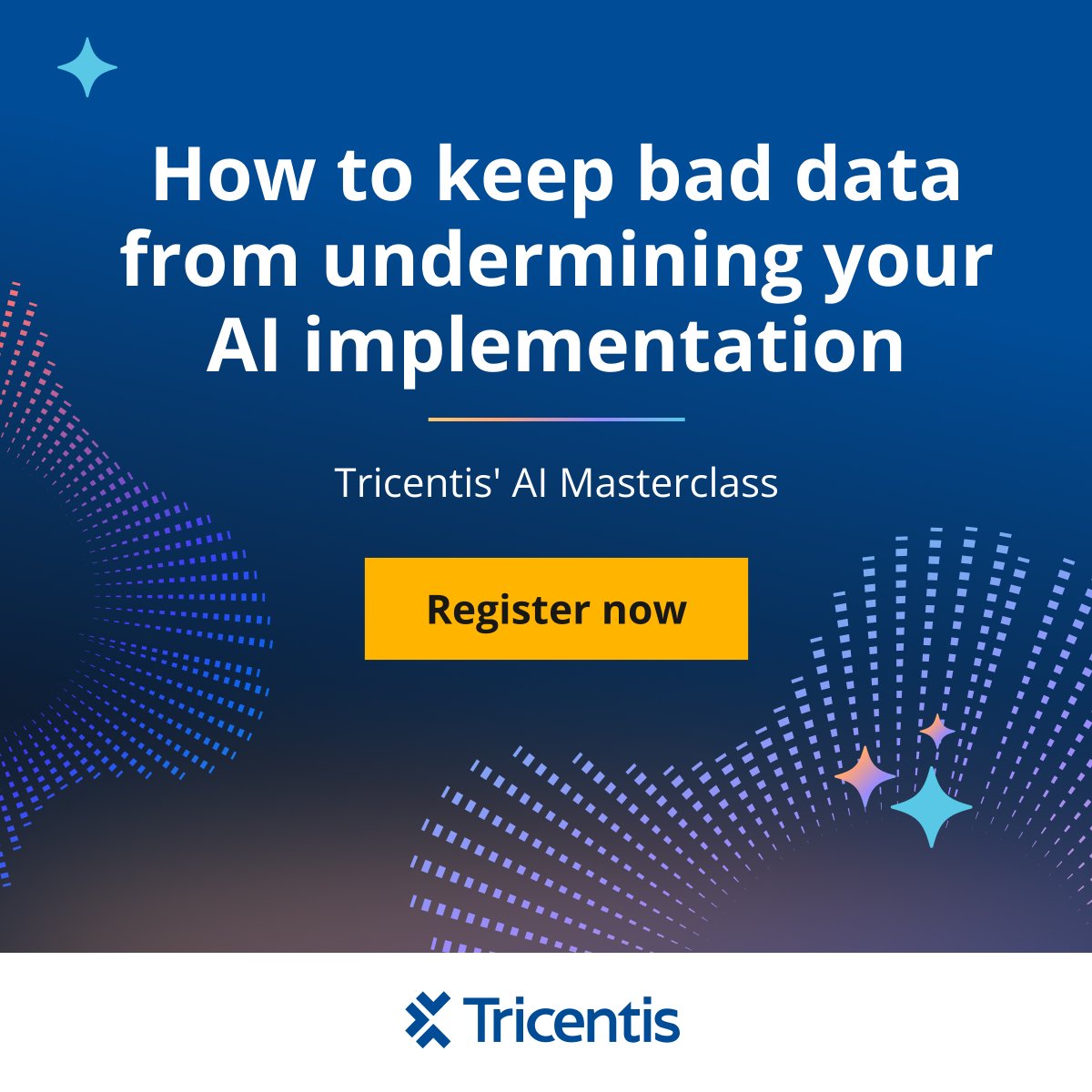 Tricentis's tweet photo. Don't let bad data sabotage your AI dreams! 🌜

#AI promises amazing results, but here's the truth: your AI is only as good as the #data feeding it 🧠

Join this session where we'll expose the 3 hidden threats that silently kill your AI projects: https://t.co/4M6QGOK8ec https://t.co/imUG9pQErh