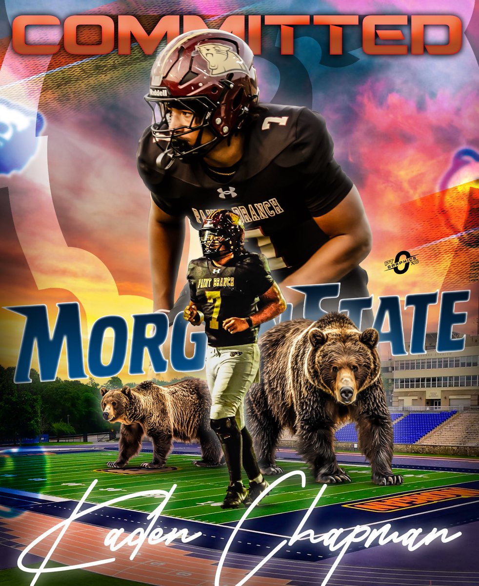 I am honored and blessed to say I will be continuing my academic and athletic career at Morgan state university 
#imhome🧡💙
#MSU 
<a href="/Coach_Faunteroy/">Ramal Faunteroy</a> 
<a href="/Dos_G2/">Gil ƊȘ</a> 
<a href="/CoachKnee/">Michael Nesmith🏈</a> 
<a href="/ptgraphics0/">Parker Titus</a>