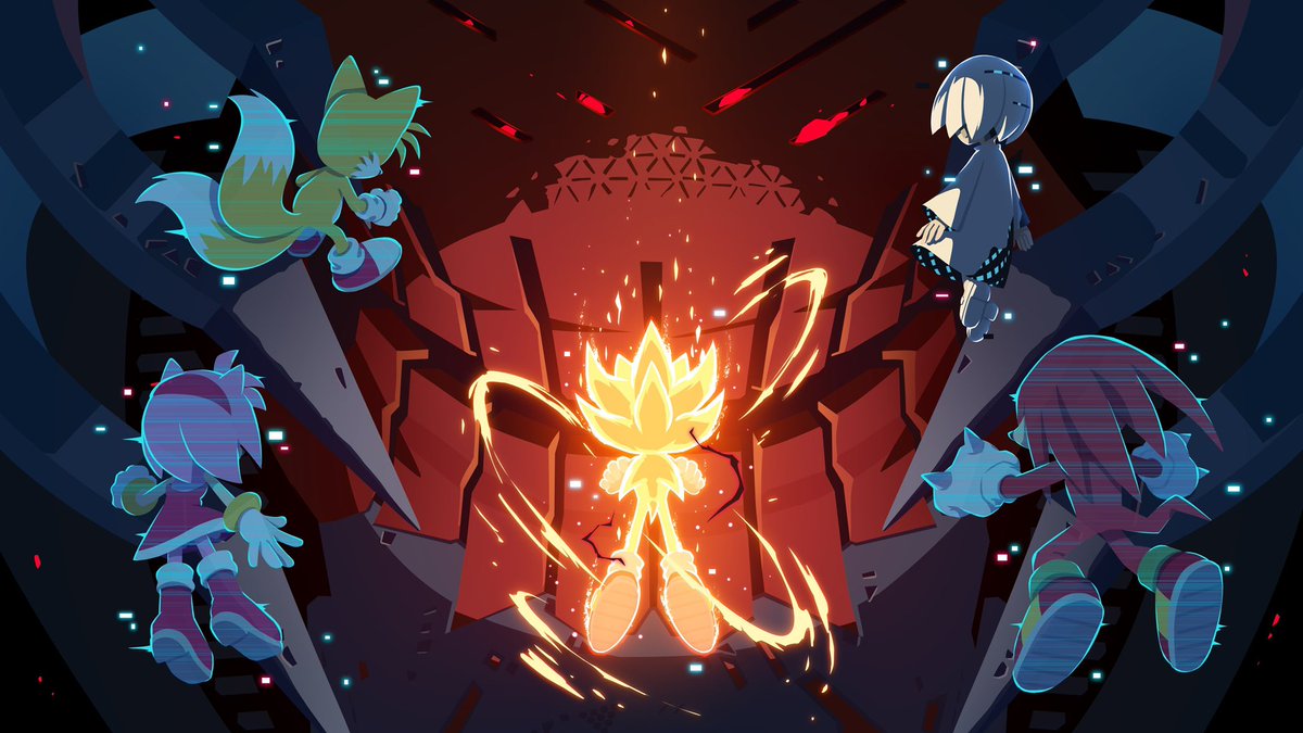 SAAC_News's tweet image. A new official Sonic the Hedgehog artwork by Yui Karasuno! In their message, the team is reminiscing the first half of this decade and looking forward to what’s coming next:

“Sonic has soared to new heights in the 2020s from conquering Titans, to exploring new islands,…