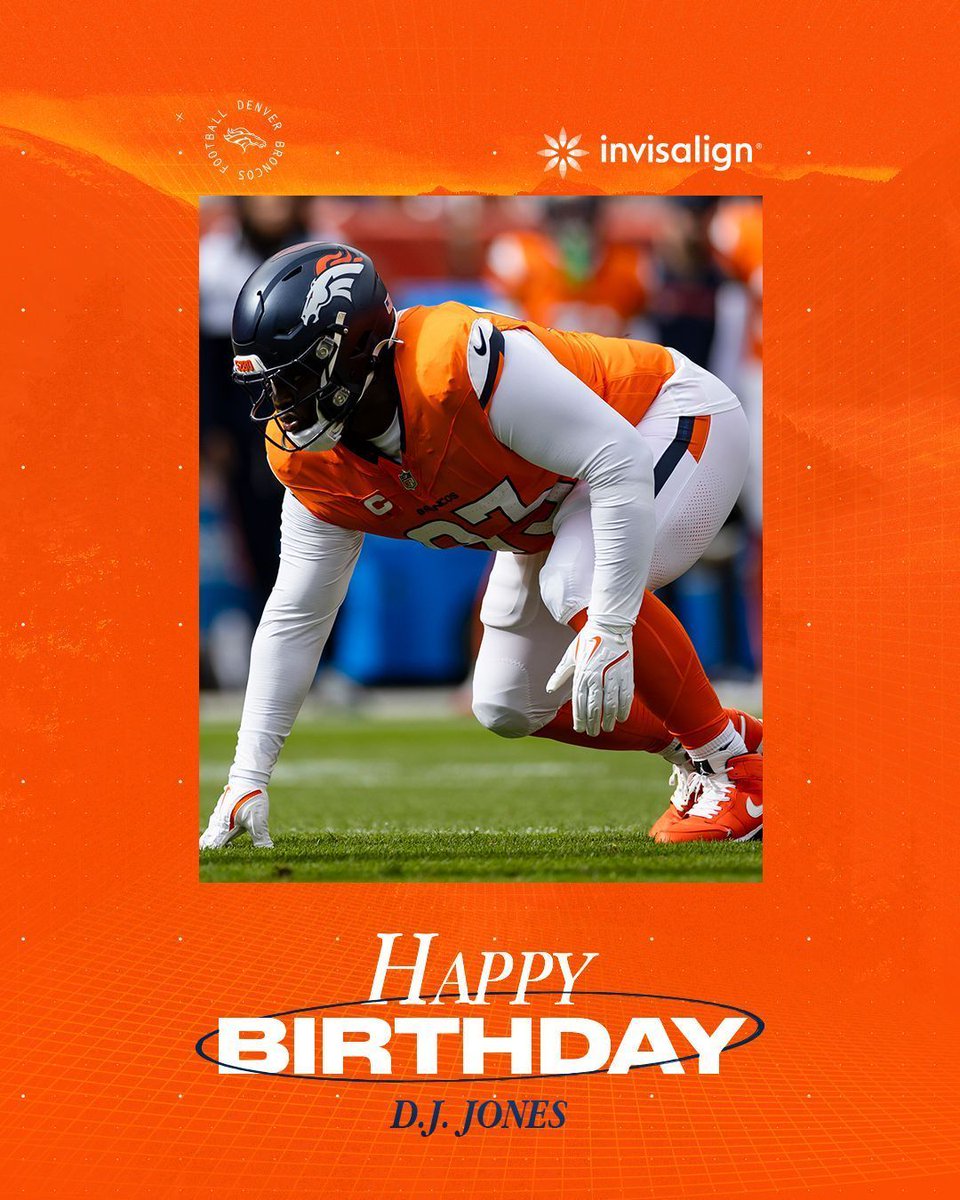Broncos's tweet image. RT to help us wish @djjones_44 a happy birthday! 🥳