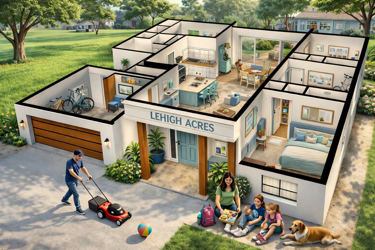 🌲 PINO Passport — Week 5 ✈️ Lehigh Acres Edition

This week, the PINO Model comes home.

Imagined for working families.
For kids playing in the yard.
For dinners after long days.
For weekends that finally feel like rest.

Because home isn’t about perfection.
It’s about