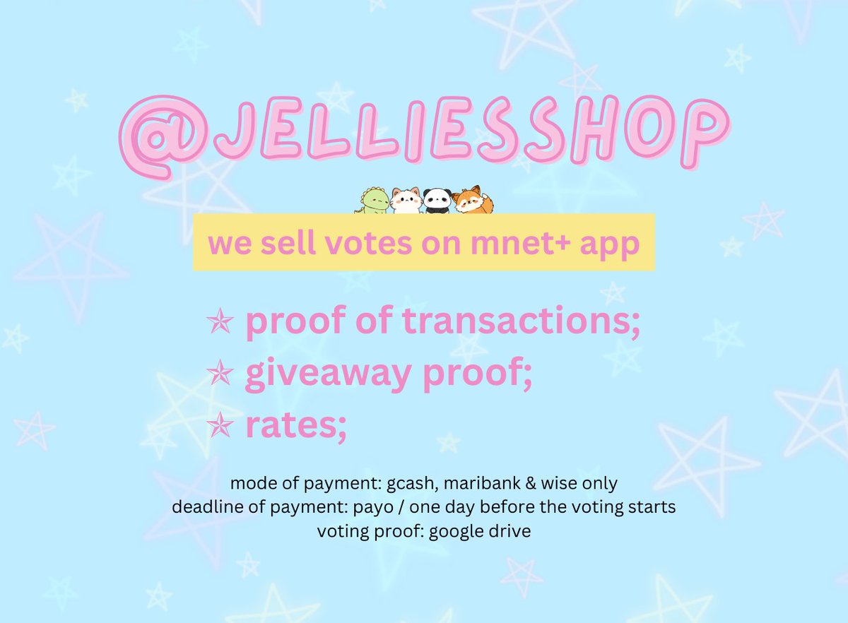JELLIES 🛒 mcd mnet vote tweet media