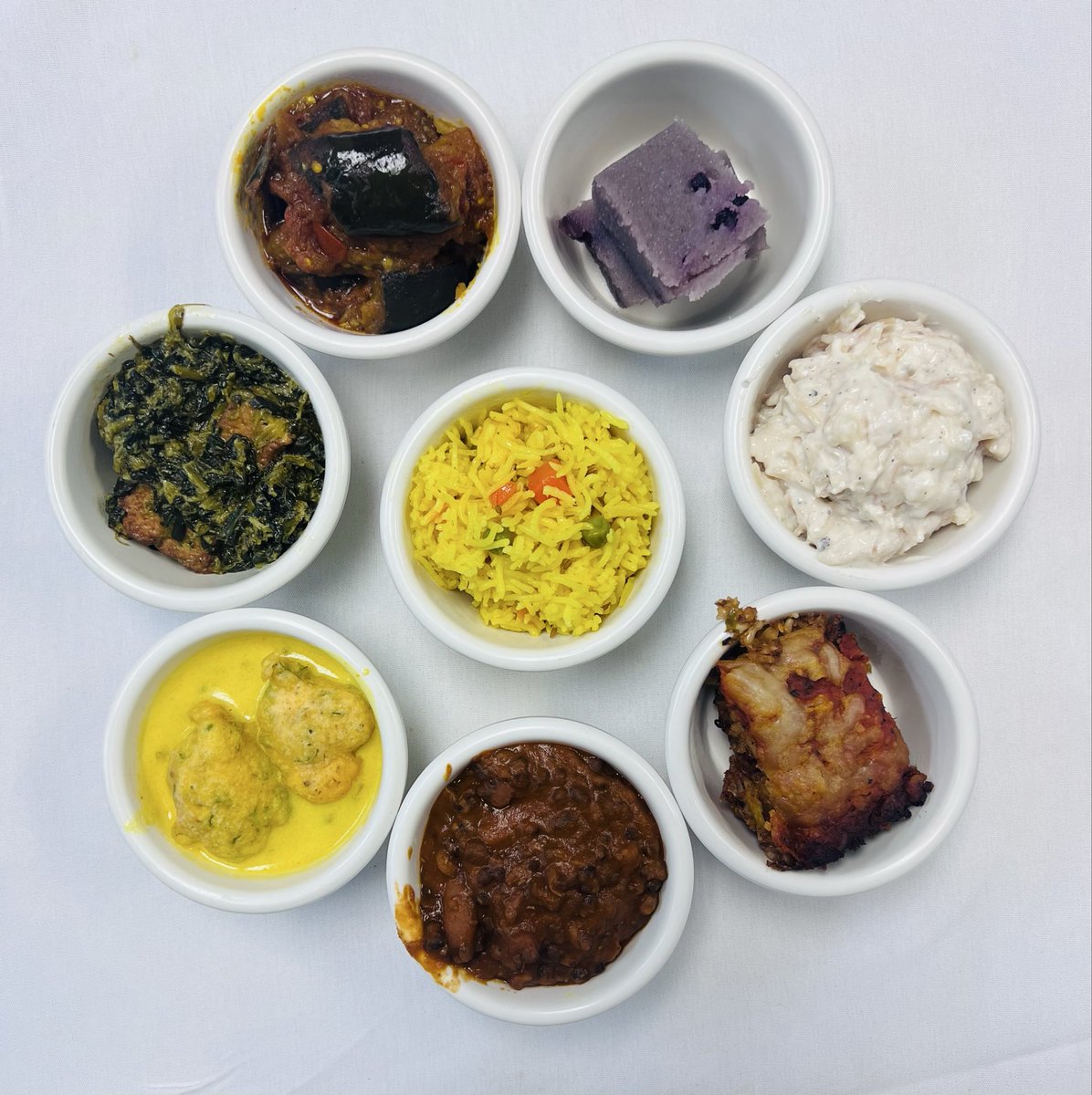 Welcome! 
Relish our refreshing Dahi Vada !

Jan 19, Monday

Dahi Vada GF
Vegetarian Nuts loaf GF
Veg Rice Pilaf VGF
Dal Makhni VGF
Kadhi Pakora GF
Potatoes &amp; Eggplant VGF
Saag Paneer GF
Chapati &amp; Papadam V

Blueberry Halava V
Semiya Payasam