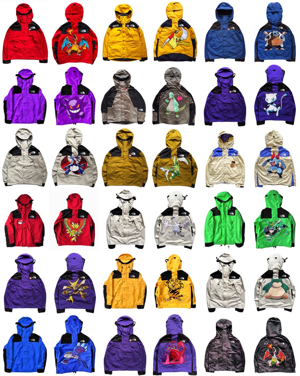 Pokémon x The North Face Nuptse and Mountain Jackets by LISE LAB
