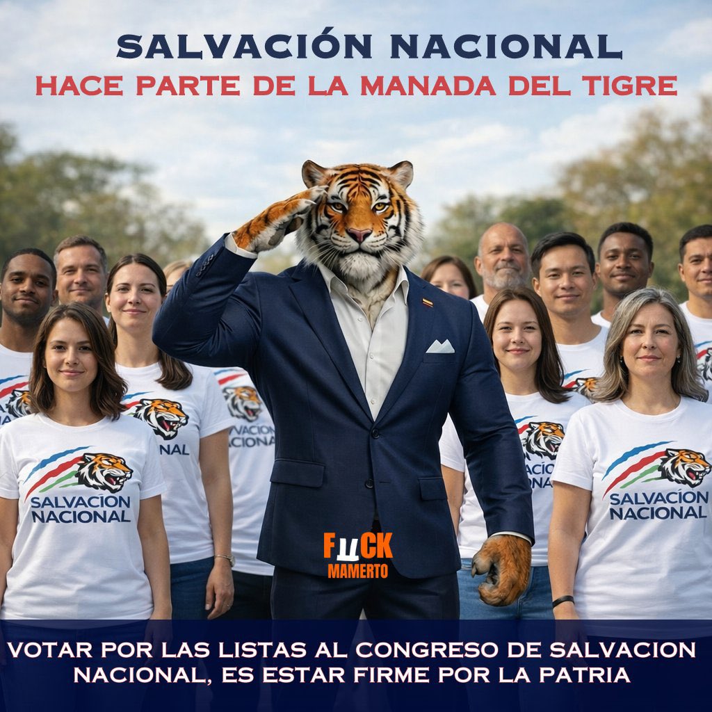 AdrianaVeterin's tweet photo. Firme por la patria, firme con Salvación Nacional.
El futuro de Colombia no se define solo en la Presidencia: en el Congreso se librará una batalla decisiva. Salvación Nacional pone los tigres para darla, respaldando al Tigre y al rumbo que el país necesita. https://t.co/EDQ45008TP
