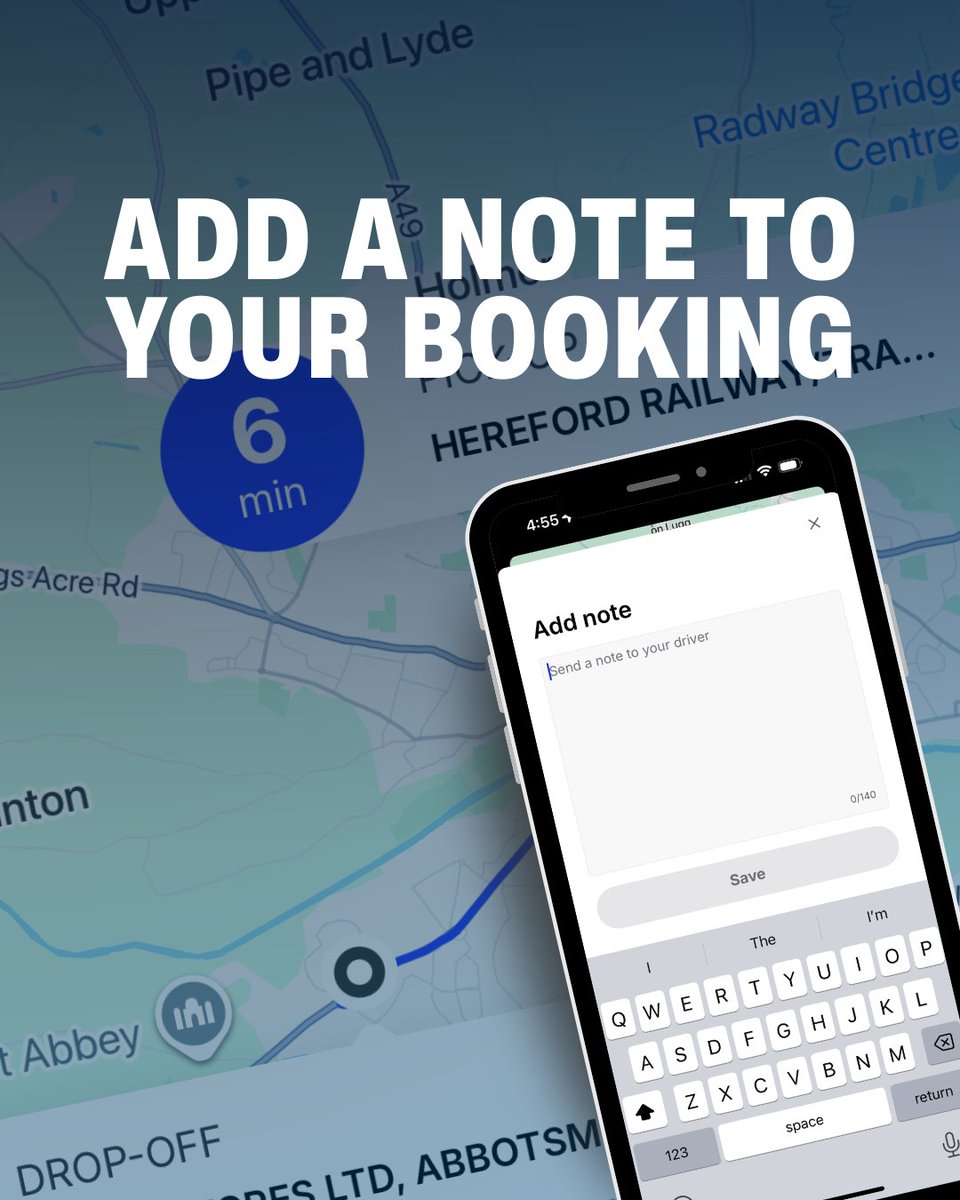 Booking with our Blue Line app lets you send a note directly to your driver. So whether you have specific pick-up instructions or any additional requirements, you can let us know during the booking process.

Your taxi, your way.