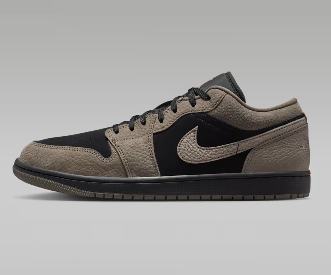 SOLELINKS's tweet photo. Ad: Air Jordan 1 Low SE 'Black/Olive Grey' on sale for $104 + shipping, use code MLK20 => https://t.co/jx3H4dtsVS https://t.co/E0wWL1iyXl