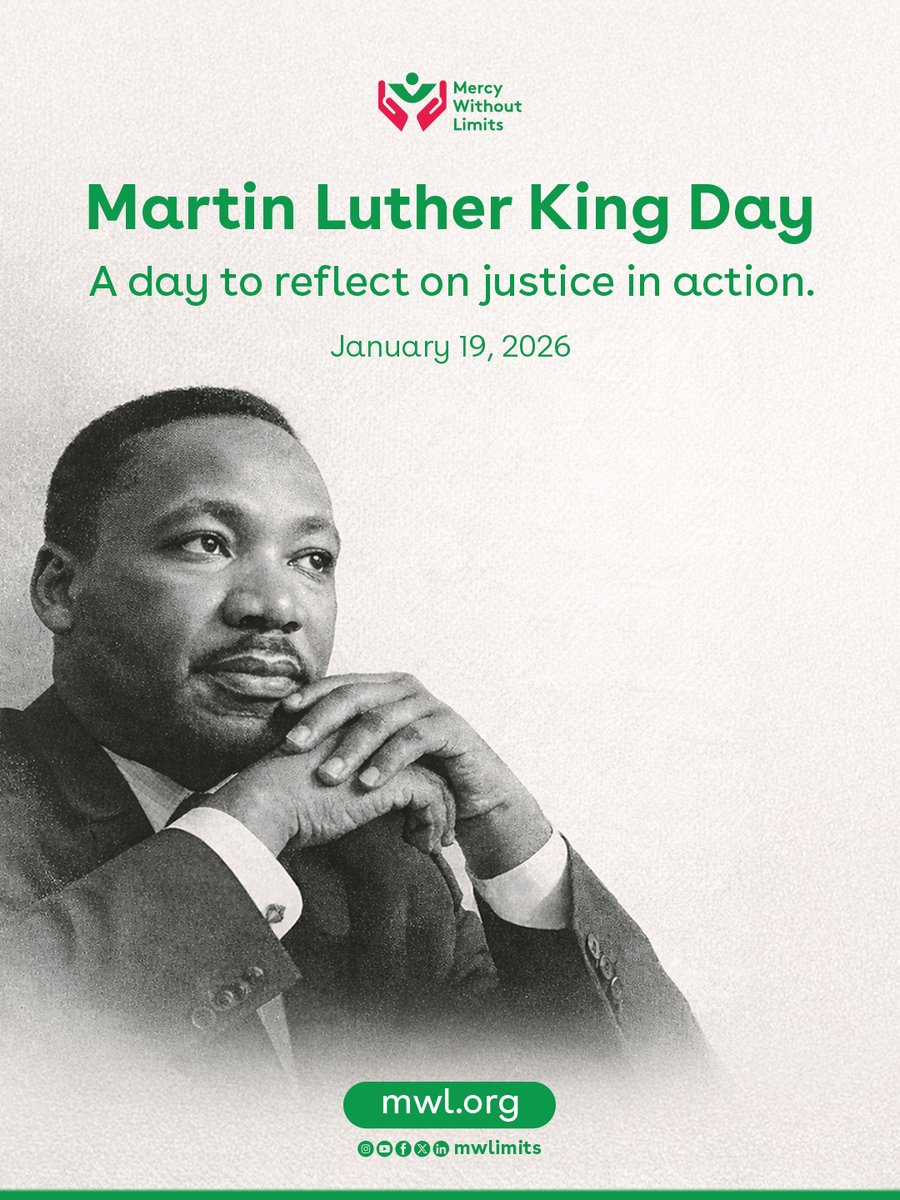 MWlimits's tweet image. Martin Luther King Jr. reminded the world that justice requires action. At MWL, his legacy inspires us to turn compassion into service and stand with communities working toward dignity and equity.

#MWLimits