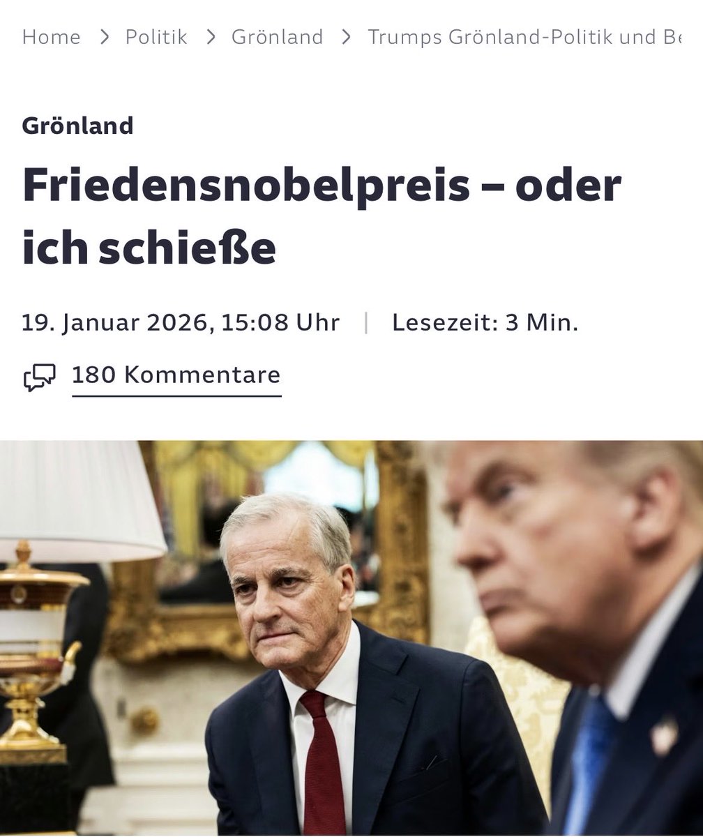 Beste Überschrift 🙏🏼 <a href="/SZ/">Süddeutsche Zeitung</a>  #Friedensnobelpreis