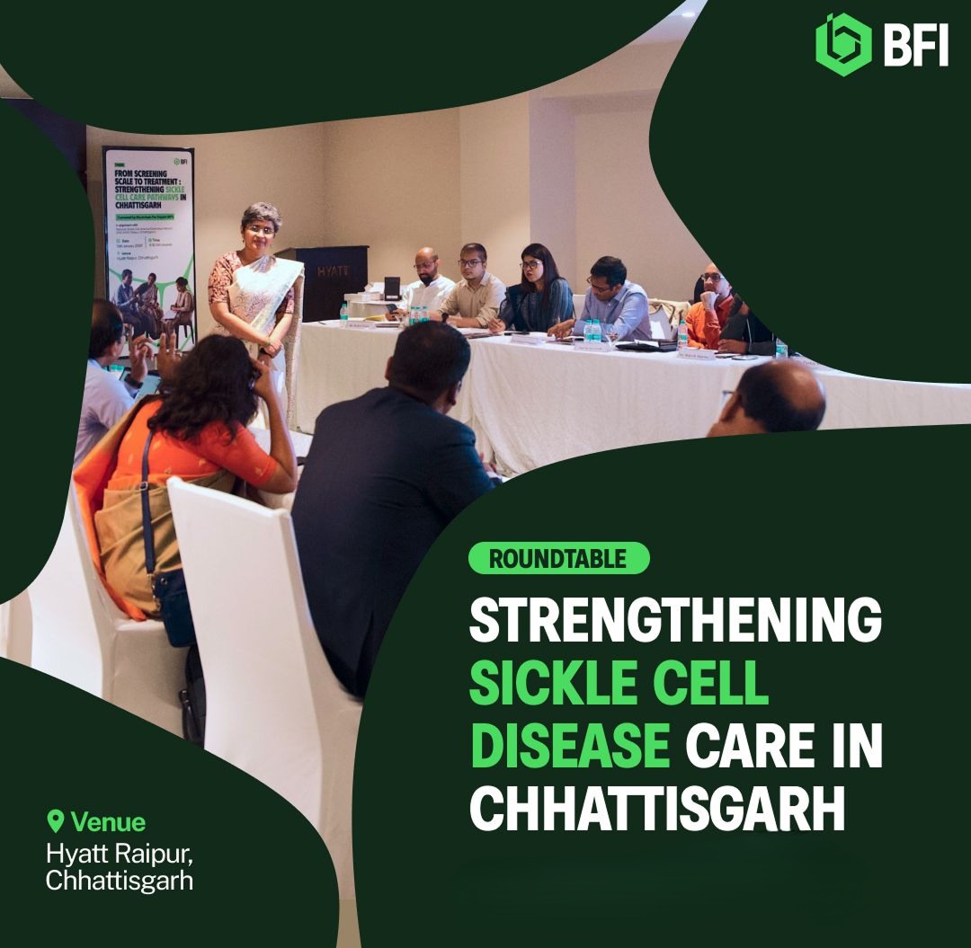 BFI_Impact_'s tweet photo. Convened by Blockchain For Impact (BFI), an invite only expert roundtable in Raipur brought together clinicians, public health leaders, innovators, patient advocates & sickle cell warriors.

The focus went beyond screening addressing confirmatory diagnostics, treatment monitoring, genetic counselling & long term follow up.

A powerful reminder: health tech creates real impact only when built around lived realities.

@sandeepnailwal @CryptoRelief_ @AIIMSRaipur @GN_Gautam @sminnovations1