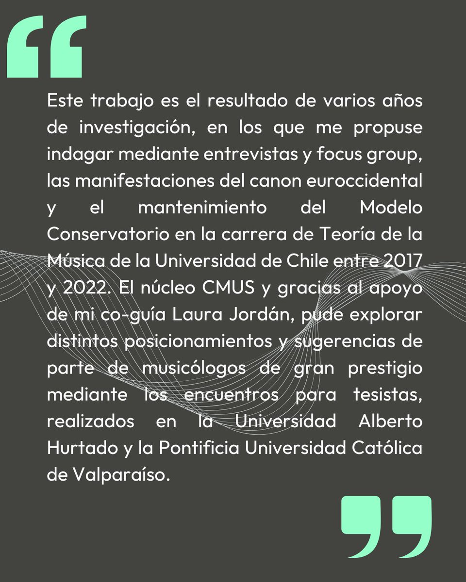 Juan Almonacid, tesista CMUS optará al título de profesor especializado en Teoría General de la Música (UChile)
“A través de la puerta: la incidencia del canon euroccidental en la formación de estudiantes de la carrera de Teoría de la Música en la  U. de Chile (2017-2022)»