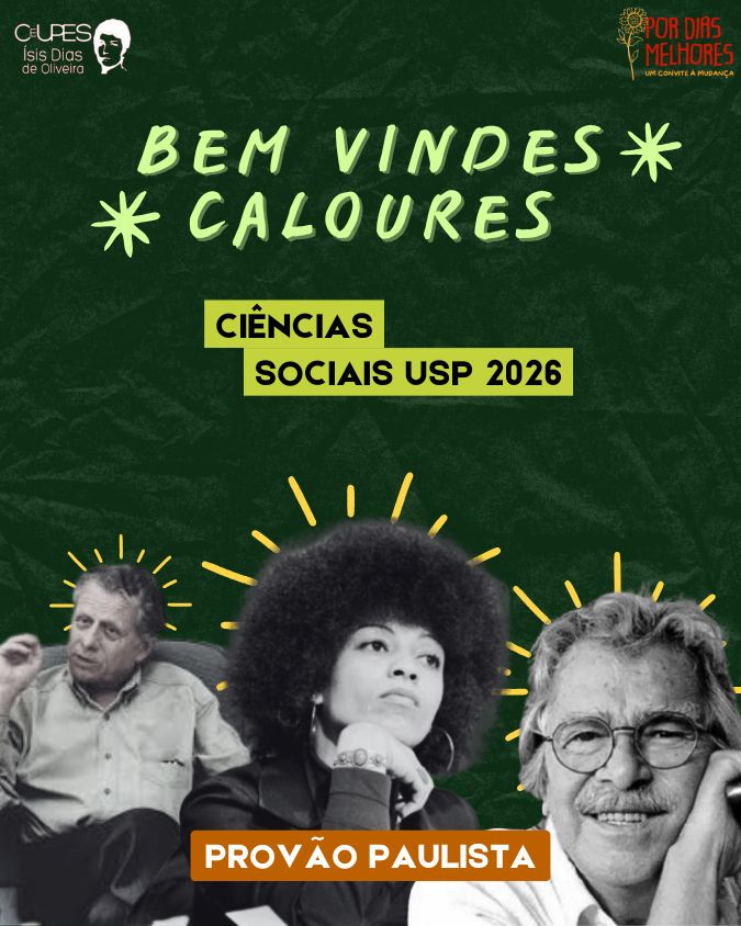 PROCURA-SE CALOURES CIÊNCIAS SOCIAIS USP 2026 🎉

Ei, você passou em Ciências Sociais na USP pelo Provão Paulista? Seja bem vinde! Entre no nosso grupo (no link da bio) e venha comemorar conosco!

passei | fflch | calouro | bixo | universidade de são paulo | aprovado | aprovada