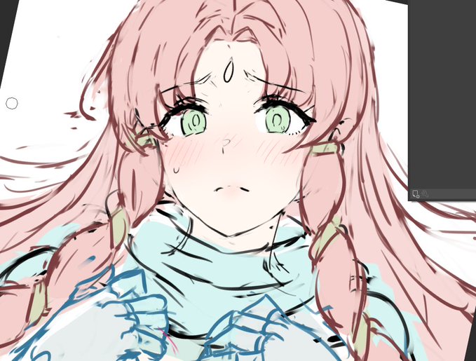 カラーラフちょっと進行。続きは本日更新予定のFANBOX,Fantia限定イラストの更新が終わった後に再開予定。