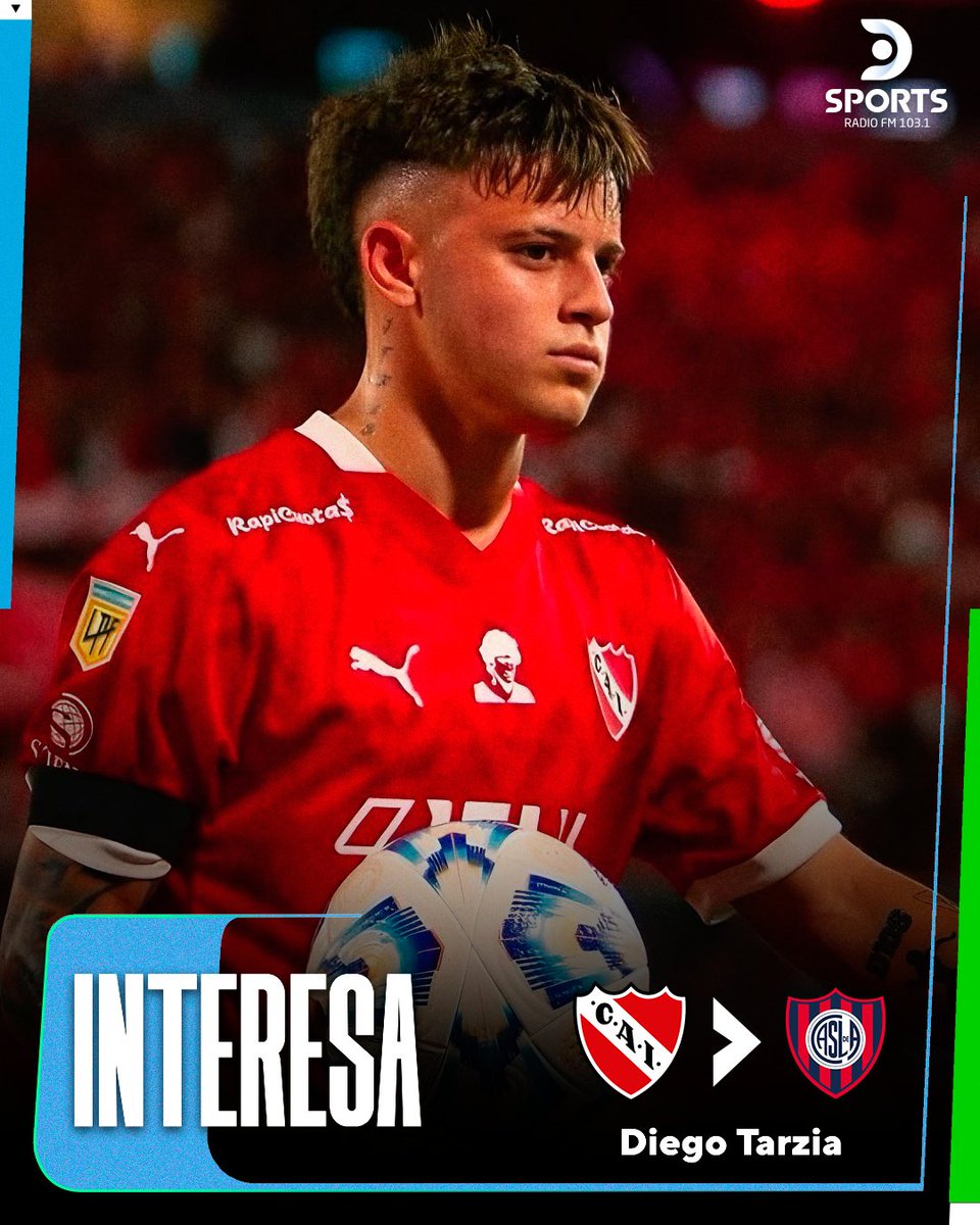 DSportsRadio's tweet image. LE GUSTA AL CICLÓN 👀

San Lorenzo está interesado en Diego Tarzia, extremo de Independiente ⚽

Aún no comenzó a negociar por el jugador ❌

ℹ️ Lo contó @gonzaaorellano en #CómoTeVa por DSPORTS Radio FM 103.1 #ElSonidoDelDeporte 📻