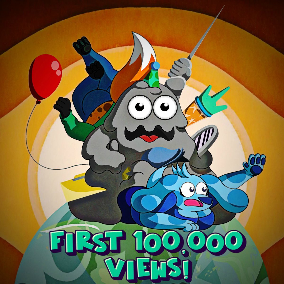 Fantast1cFox's tweet photo. Celebrating the first time a video on my YouTube channel has reached 100,000 views, I love Tasty Planet!!!! #cartoon #fox https://t.co/z4DGDu94BZ