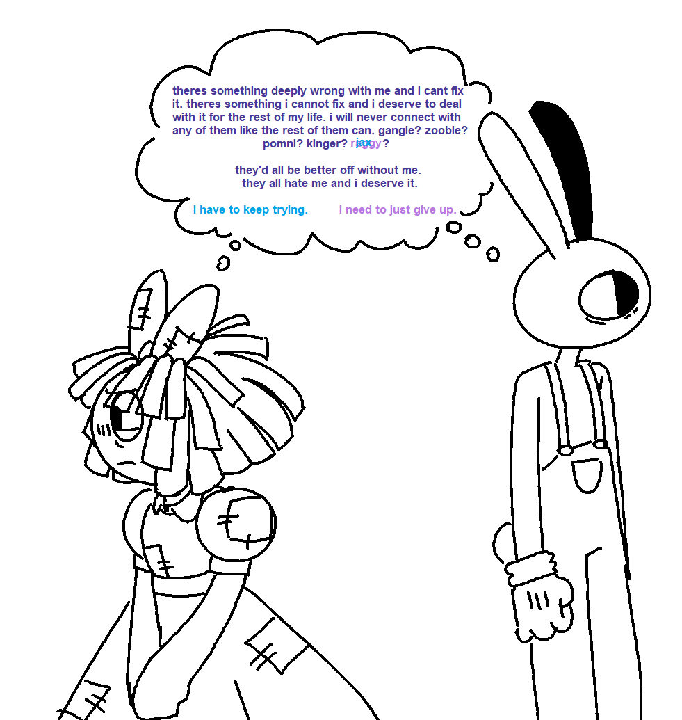 #ragatha #jax #tadc #theamazingdigitalcircus #thatsingulardifferencebetweenthemmattersomuchtomeok #bunnydoll #ifyouwantiguess