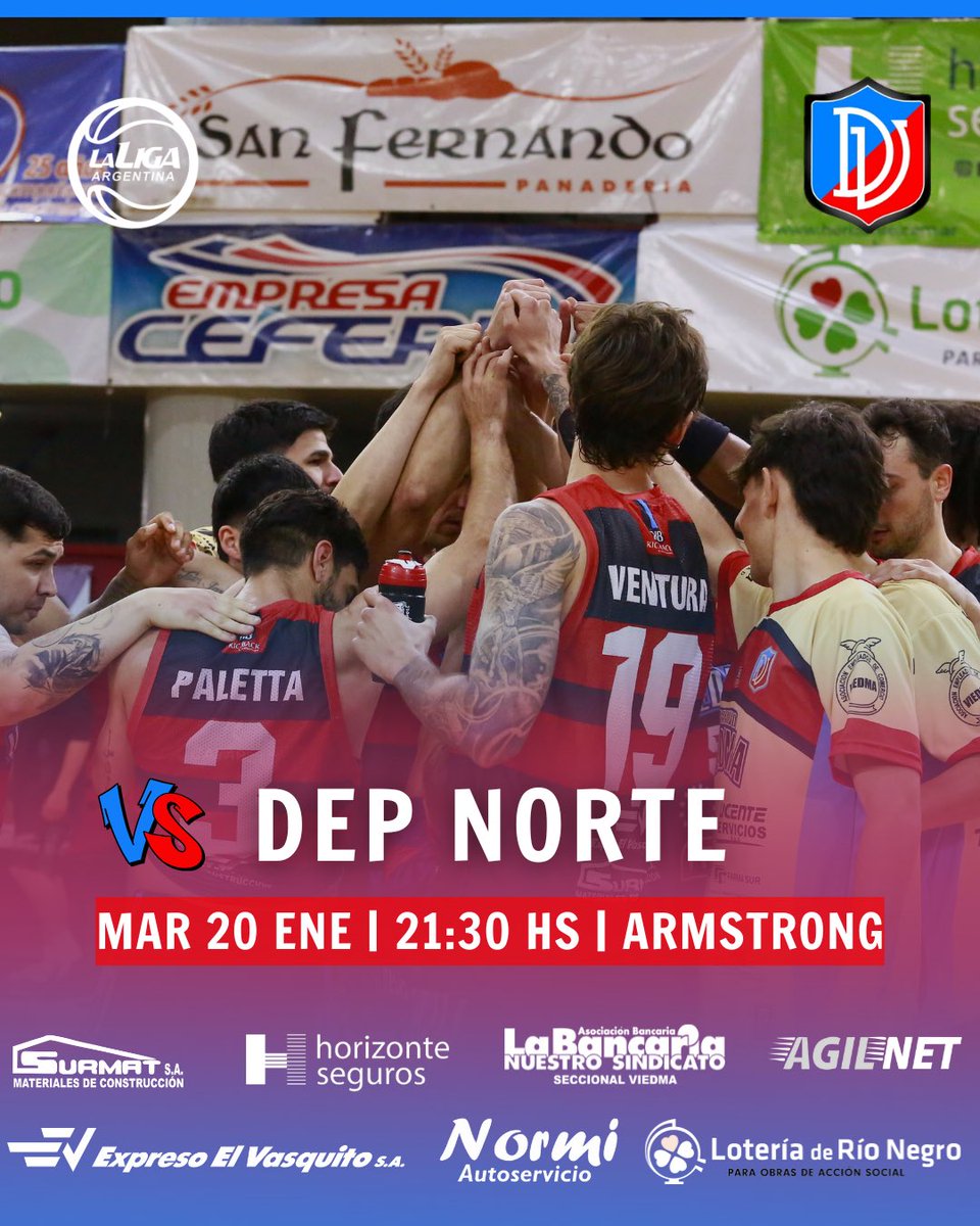 DepoViedmaOK's tweet image. #LaLigaArgentina 🏀 ¡MAÑANA J𝘂𝗲𝗴𝗮 𝗩𝗶𝗲𝗱𝗺𝗮! 💪

🏀 #LaLigaArgentina - Fecha 15
🗓️ Martes 20 de enero
⏰ 21:30 hs
🆚 Deportivo Norte (Armstrong)
🏟️ Jorge Ferrero (Armstrong)
⏯️ Vivo por #Basquetpass
📊 App de la CABB

¡Dale Viedma! 🖤💙❤️