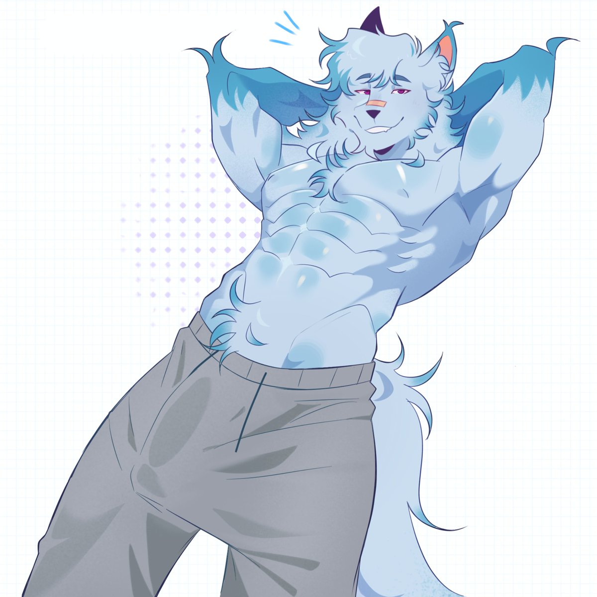 VicentDraw's tweet image. Someone is excited 🐺  #furries #muscleart