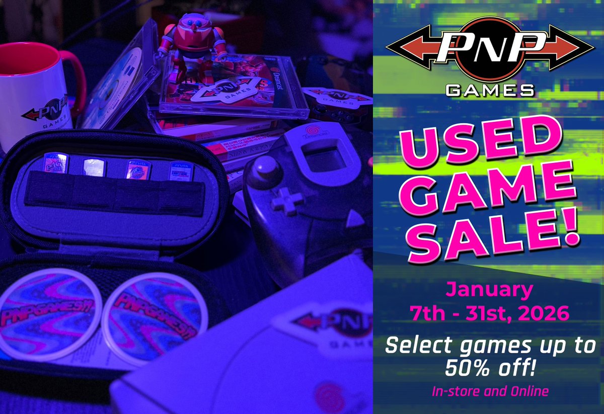 50% OFF SELECT USED GAMES $15 CAD (~$11 USD) and Under! -25% OFF SELECT  USED GAMES $70 CAD (~$50 USD) and Under! -10% OFF SELECT USED GAMES Over  $70 CAD (~$50 USD)! SHOP https://t.co/8SZhhCQS2o