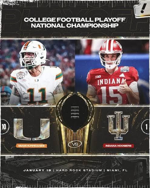 Not crypto, but my Indiana Hoosiers are playing in the National Championship today Vs Miami!! This is the first time in history they have made it to this game after over 100 years of missing it😅❤️

IU fans have shown up to Miami in masses! With over 800,000 alums we are ready!