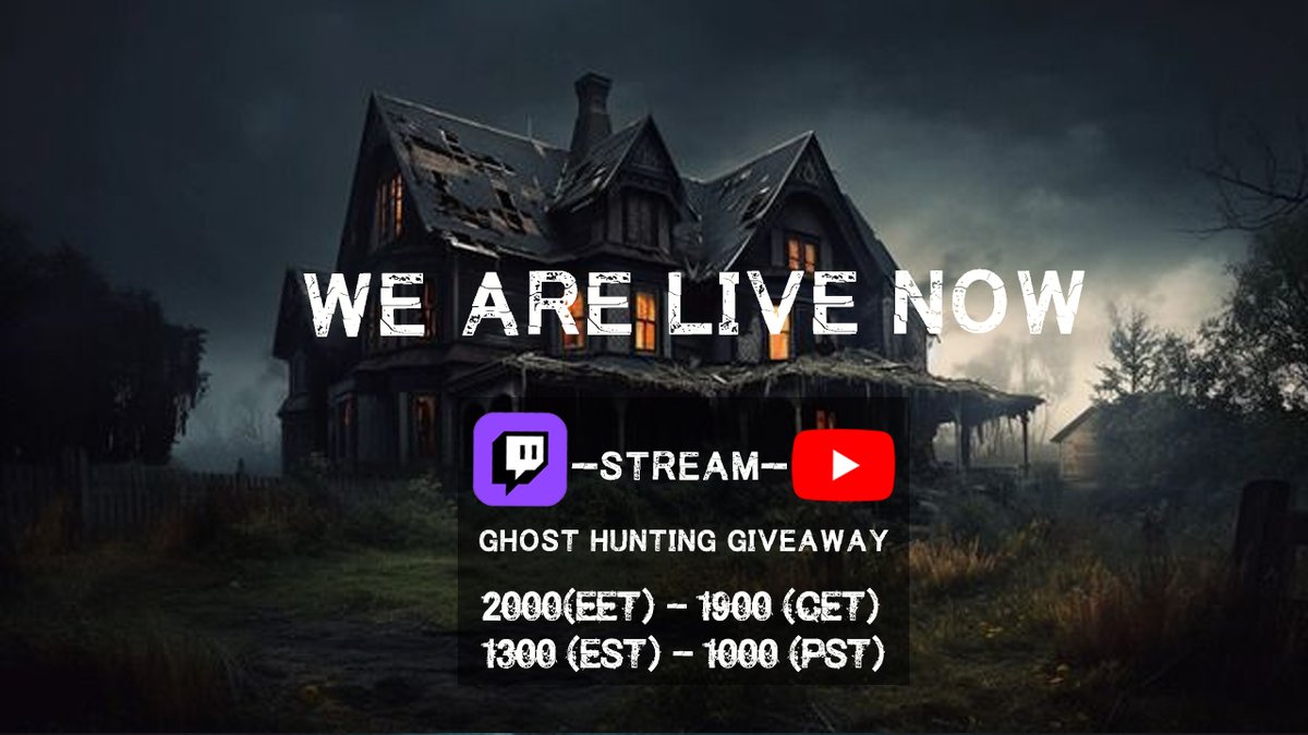 #haunted #livestreaming   &amp; #giveawaytime   |   We are Live Now
on #twitchtv     👇

twitch.tv/gamehauntings
On #Youtube    👇

youtube.com/@GameHauntings
#horrorjunkie #horrorgames #horrorfan #ghosthunting #ghosthuntinggames #twitchtv #youtubepartners #Gamehauntings