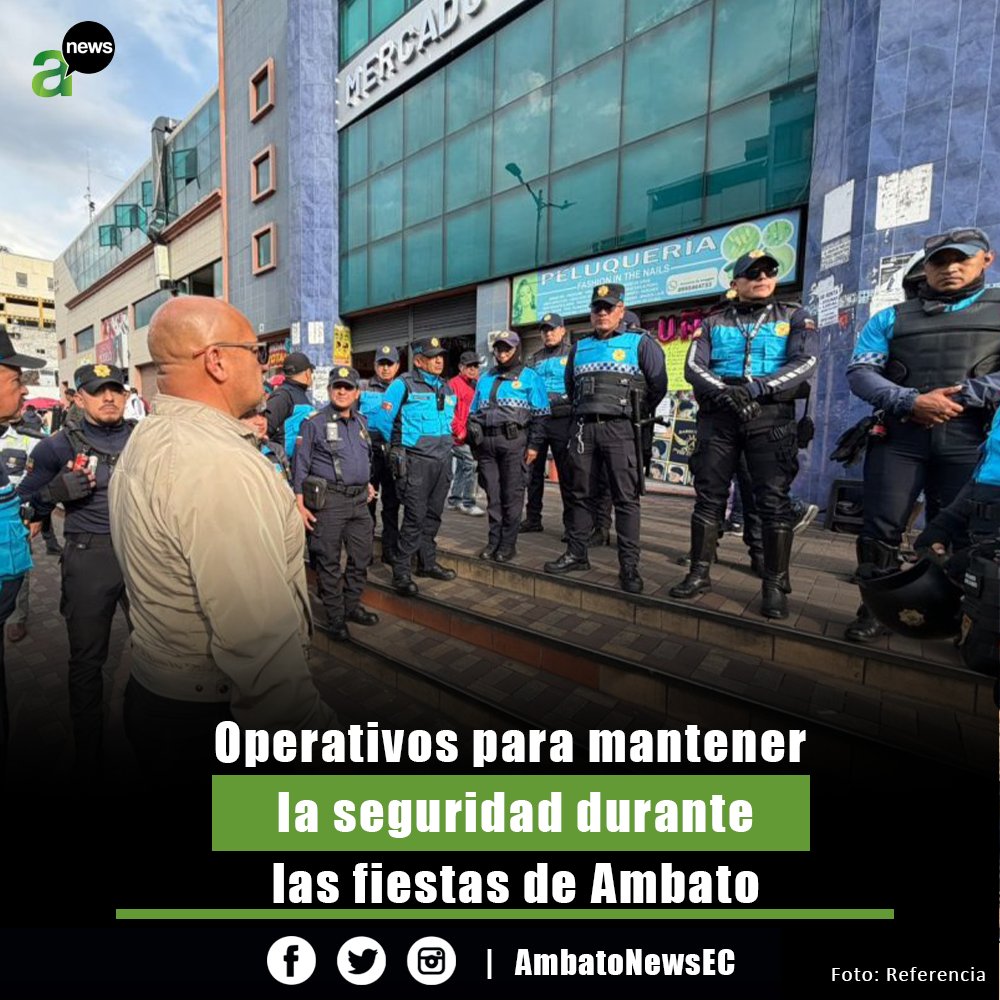 El director de la Agencia de Orden y Control del GAD Municipalidad de Ambato, Carlos Manzano, informó que una de las acciones prioritarias a inicios de año es la planificación y ejecución de los operativos para la Fiesta de la Fruta y de las Flores (FFF) 2026 en su Septuagésima