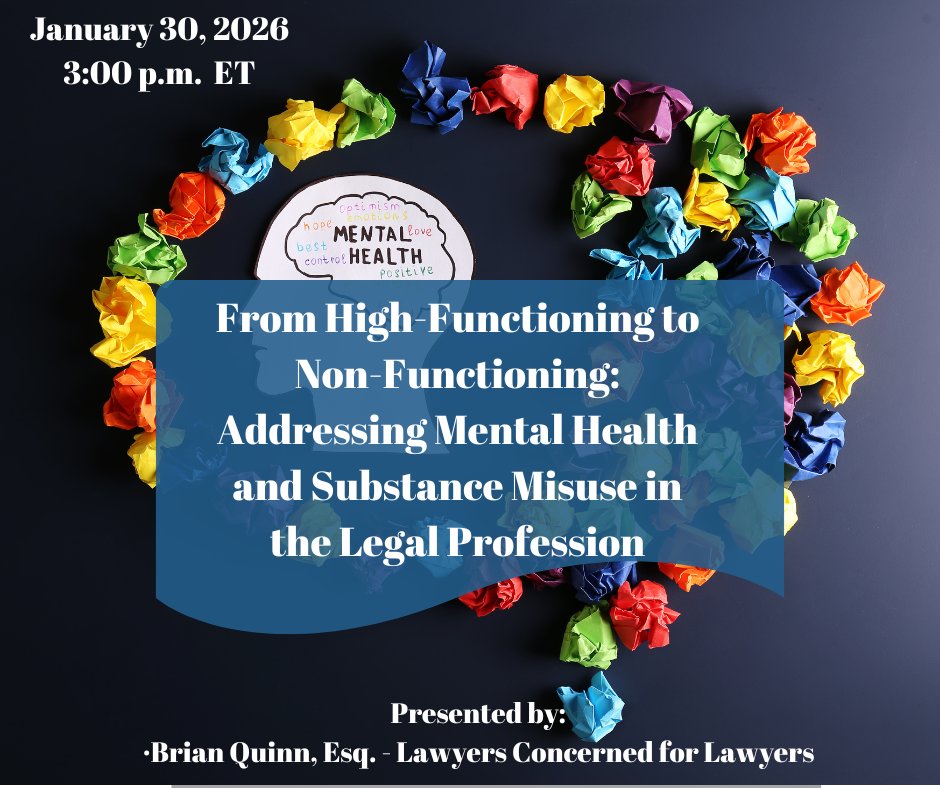 Well-being is a professional responsibility. Learn how awareness, early intervention, and available resources can make a meaningful difference in the legal community. 💙⚖️
celesq.com/webcast/from-h…
#AttorneyWellBeing #CLE
