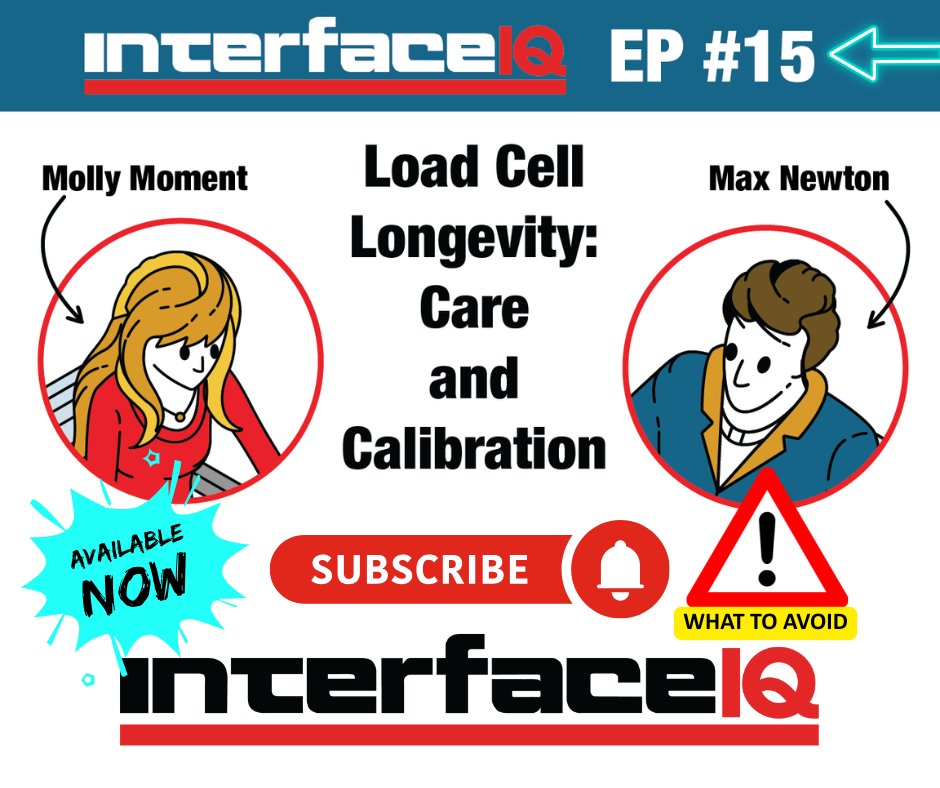 loadcells's tweet photo. Max and Molly provide insights into how Interface builds load cells that last. https://t.co/ROvT8CAqfA Listen to InterfaceIQ's New Pod: Load Cell Longevity: Care and Calibration, and learn about the 5 reasons why sensors fail. 
#ForceEDU #Podcast #InterfaceIQ #loadcells https://t.co/YmWOgMUIIw