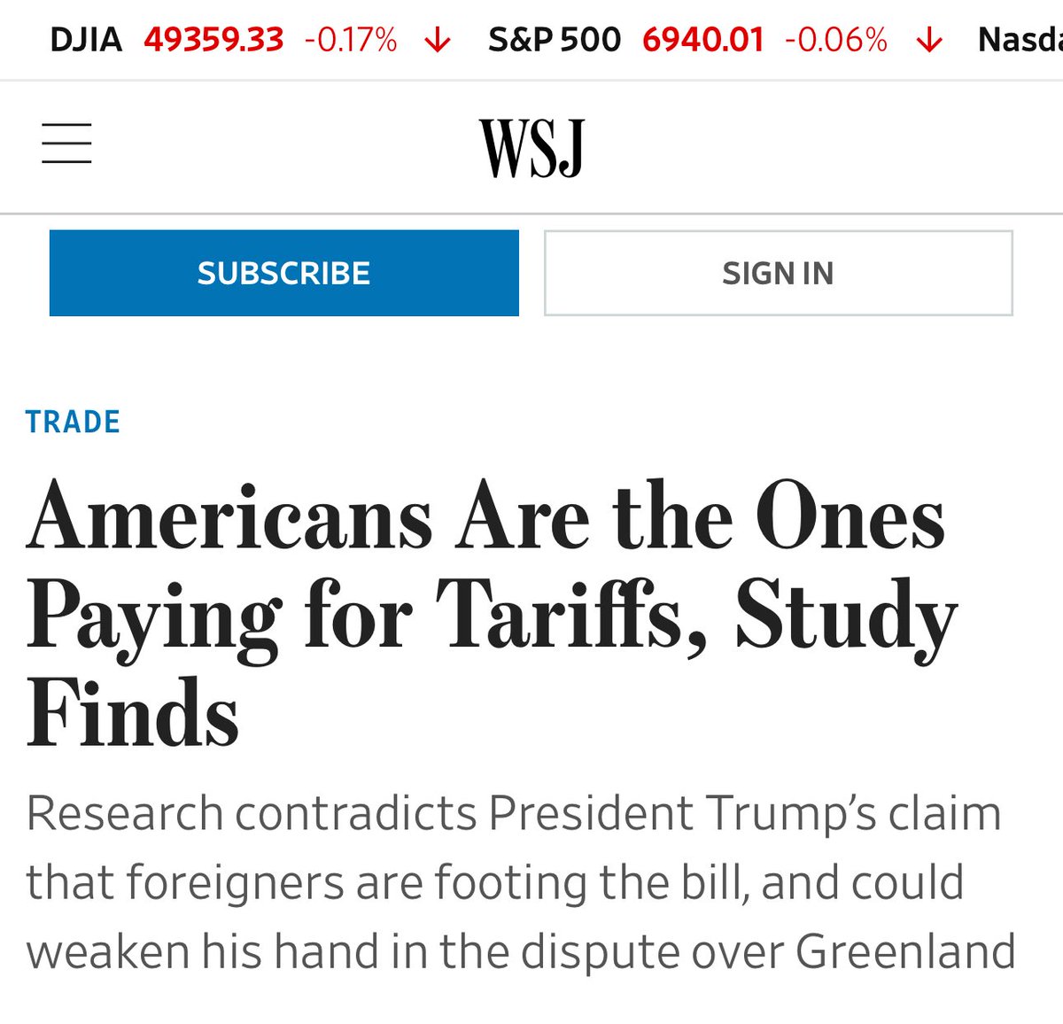 Donald Trump is responsible for the largest tax increase on the working class ever.