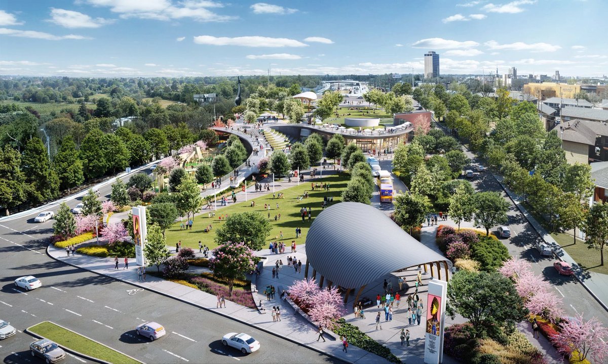 DallasTexasTV's tweet image. City of Dallas plans to open Halperin Park over I-35E in spring 2026