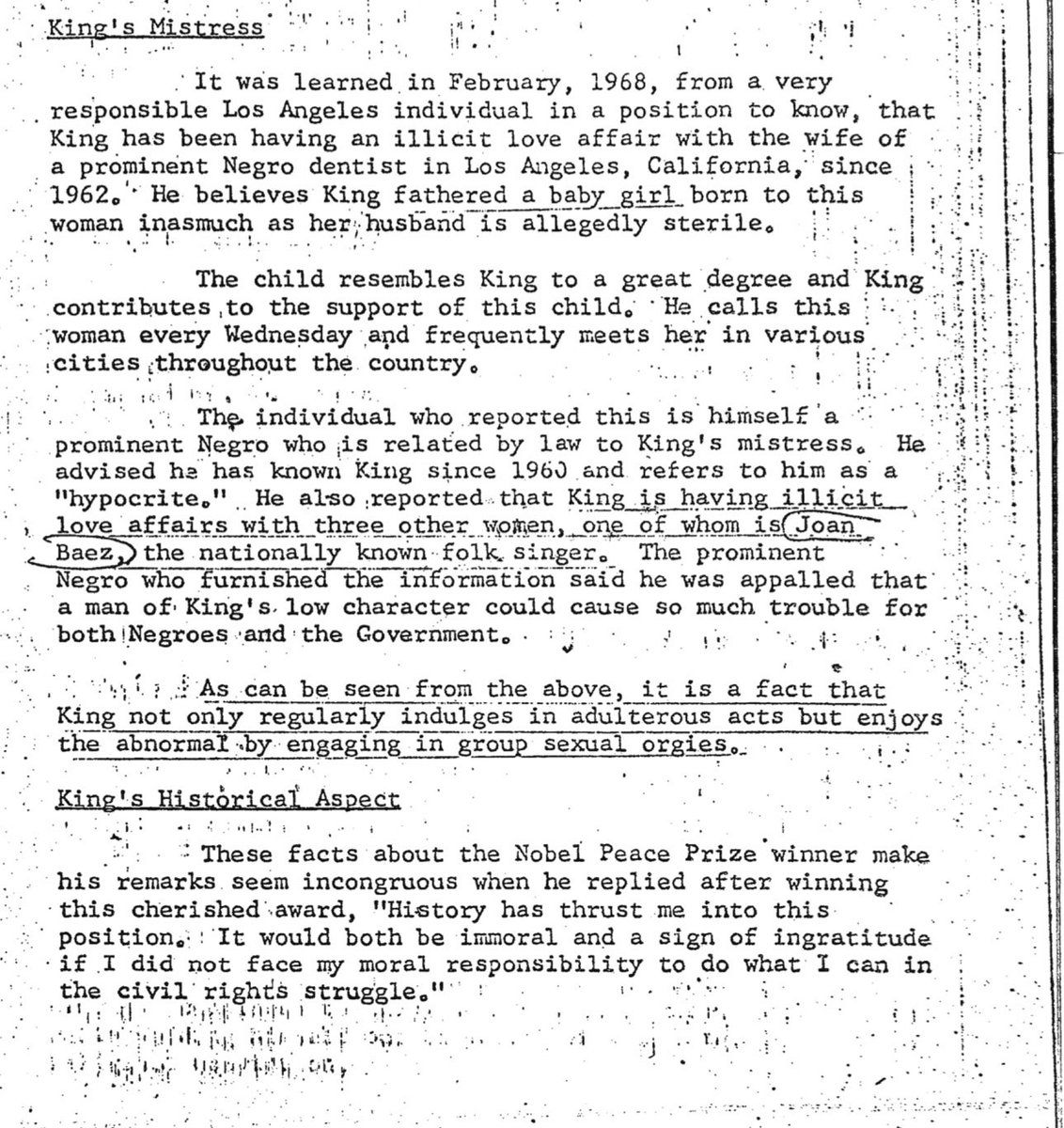EvanAKilgore's tweet image. HOLY CRAP...

Martin Luther King Jr:

-Serial adulter having affairs with multiple women.
-Participated in gay orgies.
-Drug Addict and Cocain Abuser.
-Paid prostitutes for sex.
-Drunkard alcoholic.

Why the HELL does the United States have a national holiday in honor of him?