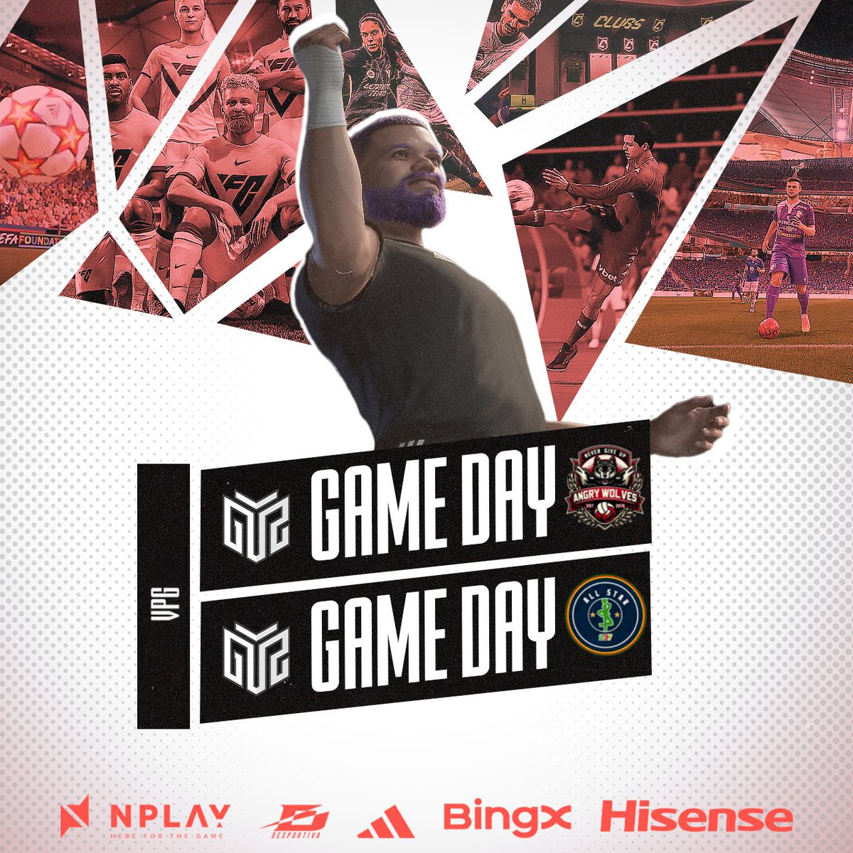 GTZEsports's tweet photo. Grande noite de competição com os @GTZEsports em EAFC ⚽
👉 @OfficialVPG - Champions League
🆚: #AngryWolves
🕒: 20:45H
🆚: @ALLSTAR237_
🕒: 21:15H
👉 @VPG_Portugal
🆚: @RamaldenseSport
🕒: 21:45H
🆚: @oficialnocturn
🕒: 22:15H
Vemo-nos no relvado 👊
#RespectAllFearNone https://t.co/CDoEjrdpLb