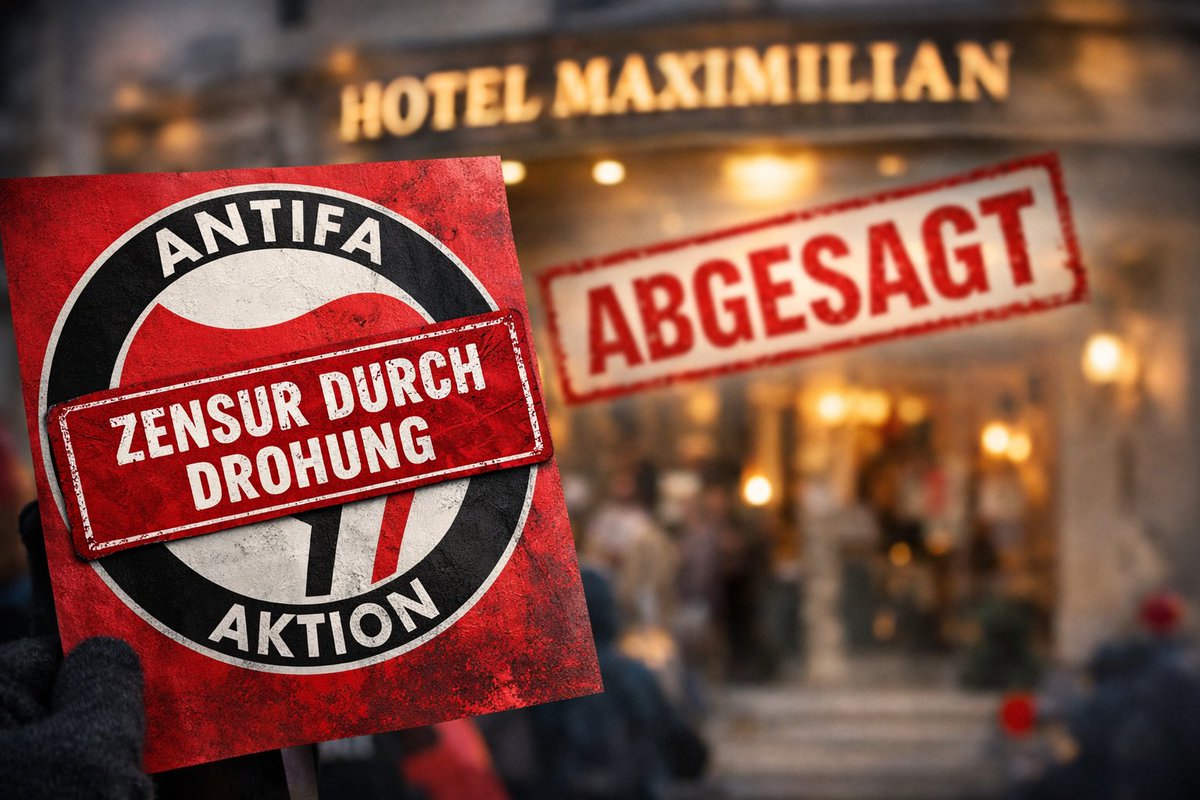 TEglinski's tweet image. Was hier passiert ist, geht weit über die Absage einer einzelnen Veranstaltung hinaus.

Eine linksradikale Gruppe hat mit einer gezielten Veröffentlichung öffentlichen Druck auf die Direktorin des Hotels Maximilian ausgeübt. Dieser Druck hatte ein klares Ziel: Einschüchterung.…