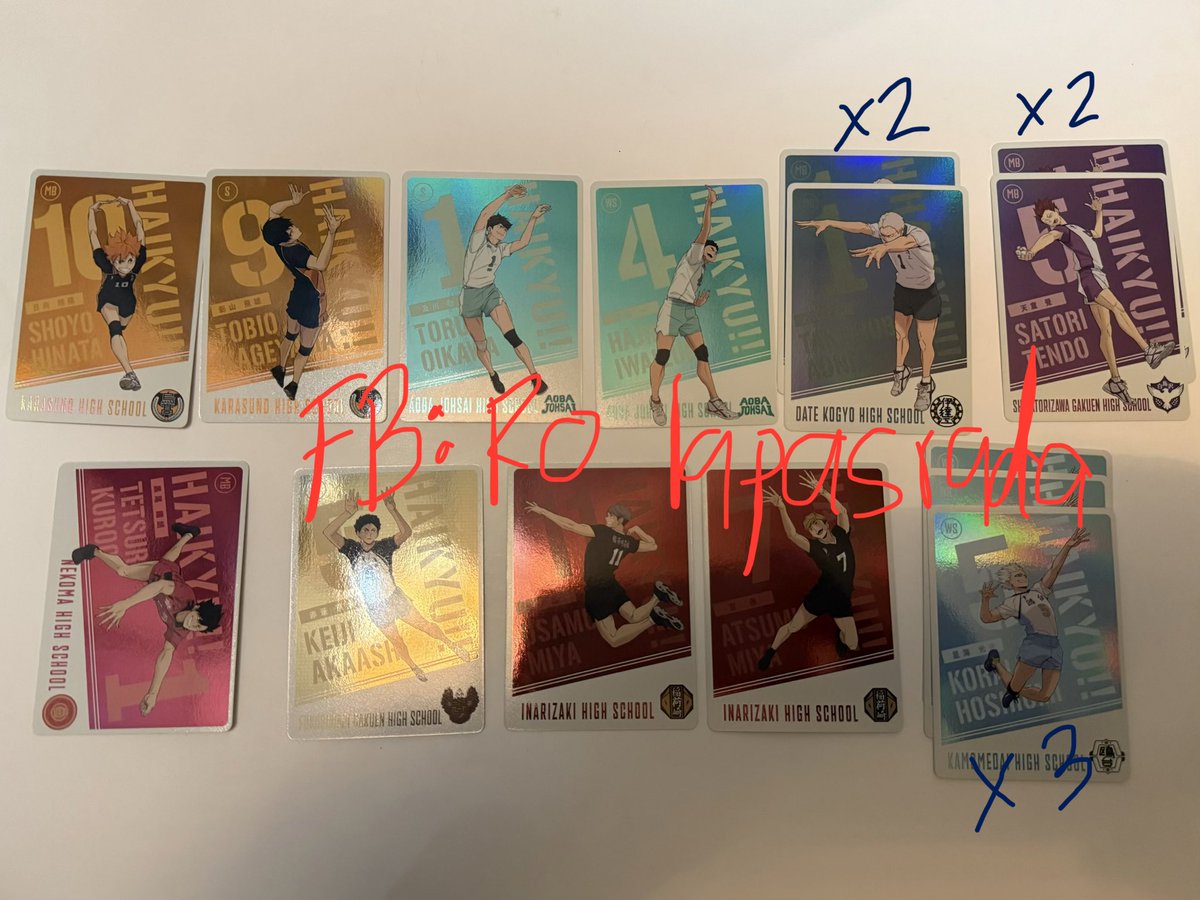 MrJung98's tweet photo. ปล่อยการ์ดไฮคิวกับดาบพิฆาตอสูรค่า เหมากองนะคะ 🥺 
กองไฮคิว 650 กองดาบพิฆาต200 ค่า
เหมาสองกองส่งฟรี ems kub ❤️😻 #anionepopupth #ตลาดนัดไฮคิว #ตลาดนัดดาบพิฆาตอสูร https://t.co/mM25Niii2i
