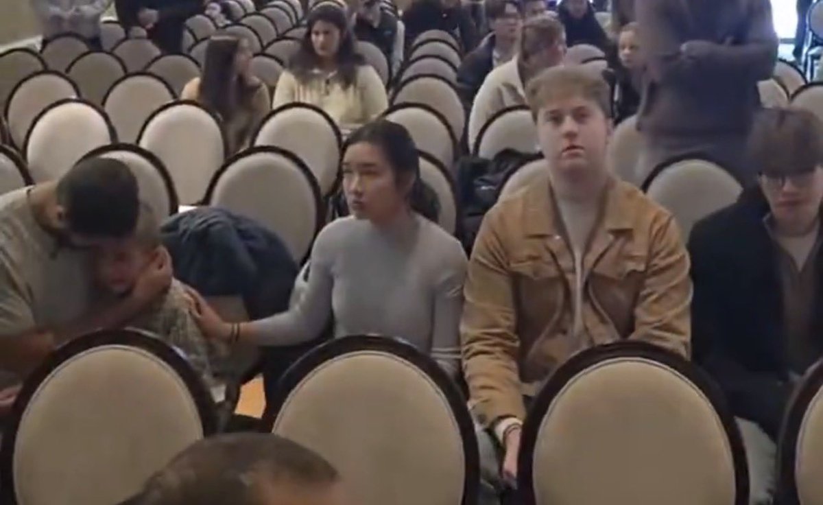 <a href="/ClayTravis/">Clay Travis</a> The young scared boy in the seat being consoled is heartbreaking. He simply went to church to practice his faith.

These people are such assholes.