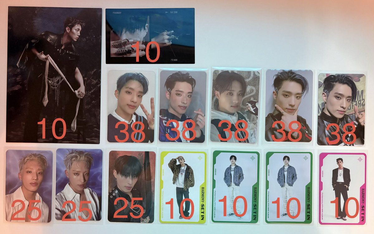 Venda/Vendo P1harmony regulares e inclusões Keeho e Intak
Valor na imagem + 13 frete por carta registrada 
Feedbacks no insta sosotokki5