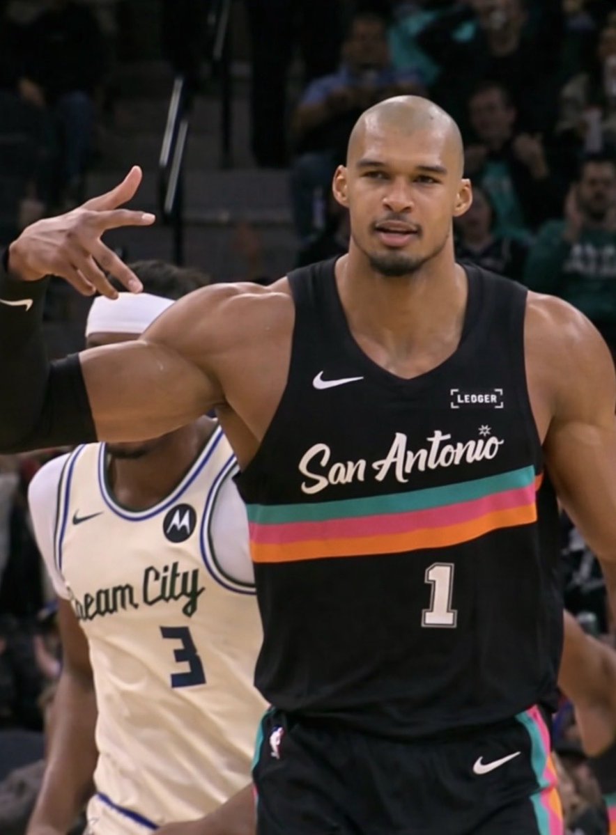 NBAMemes's tweet image. Wemby has added significant amount of muscle this season 👀